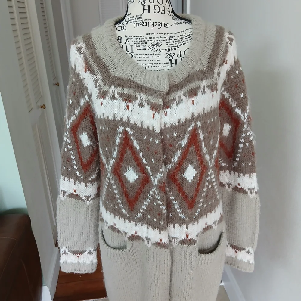 Free People Frosted Fair‎ Isle Cardigan